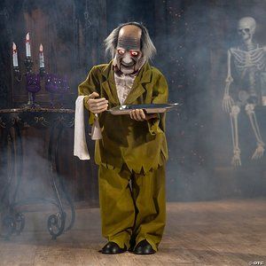 Ghostly Animated Butler Halloween Spooky Decor